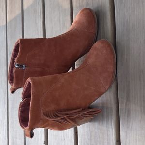 Toms Lunata Suede Ankle Boots Women's 5.5